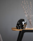 Memento Mori Faceted Skull Black Large