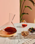 Decanter per vino Balance con base in legno