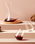 Decanter per vino Balance con base in legno