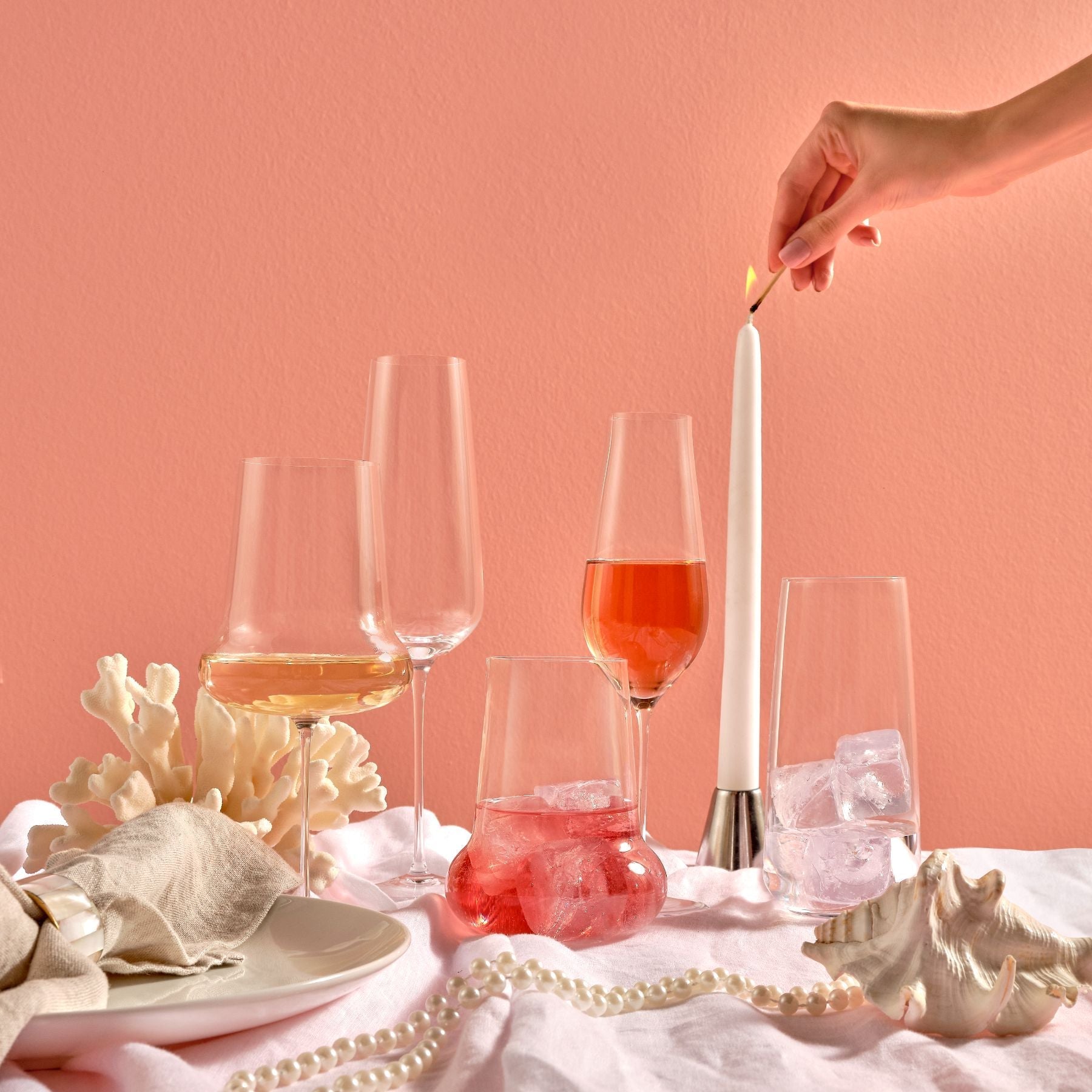 Stem Zero Set of 2 Flute Champagne Glasses