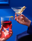 Gravity set of 2 Martini Cocktail Glasses