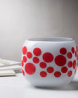 Mono Box Vase Medium Polka Dotted - NUDE EU