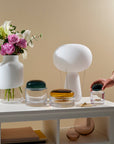Blow Lamp White Base with Opal Top