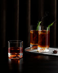 Club Ice Set of 4 High Ball Glasses Small with Frosted Ripple Effect