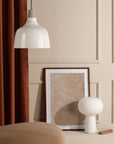 Blow Lamp White Base with Opal Top