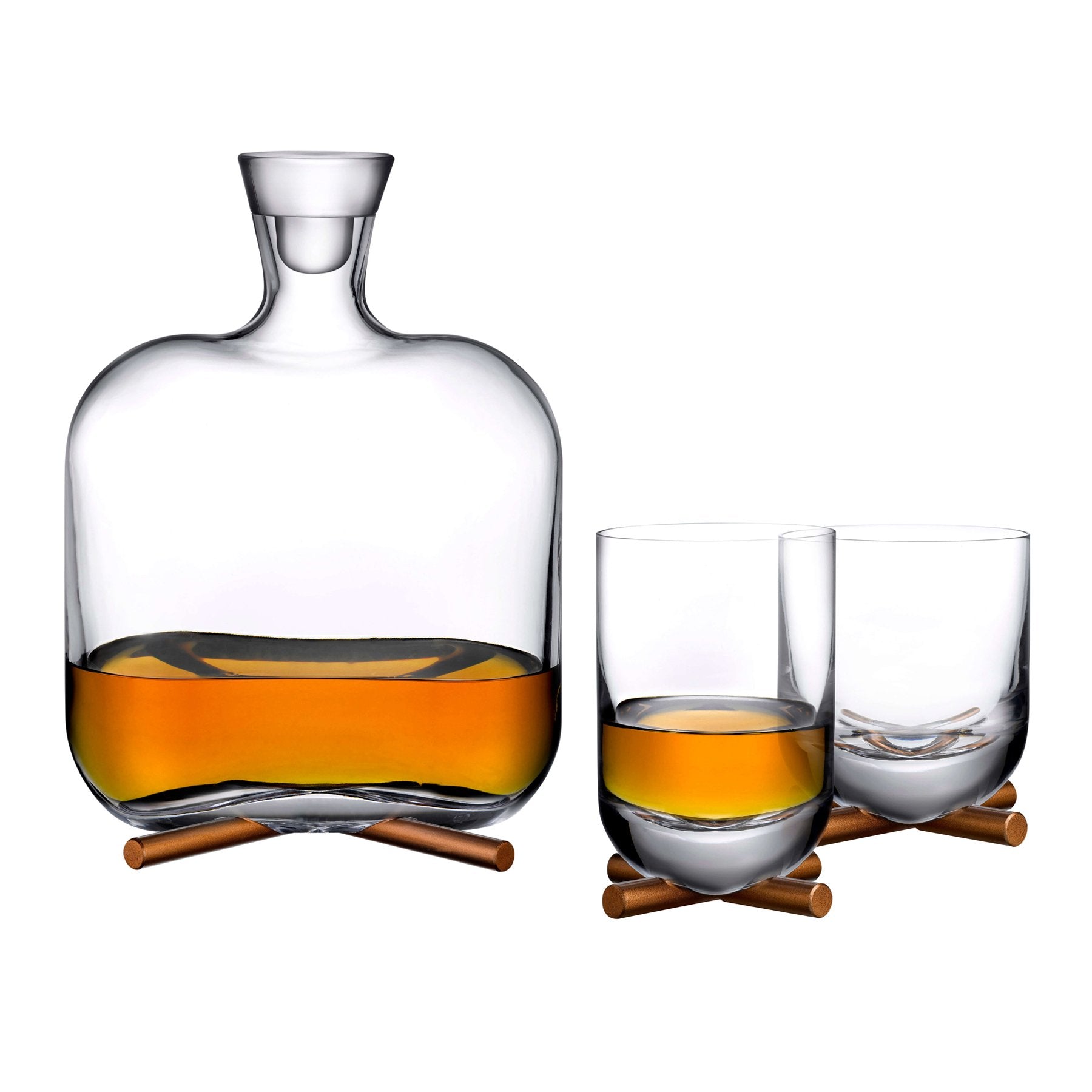 Camp Whisky DOF Glass With Brass Base