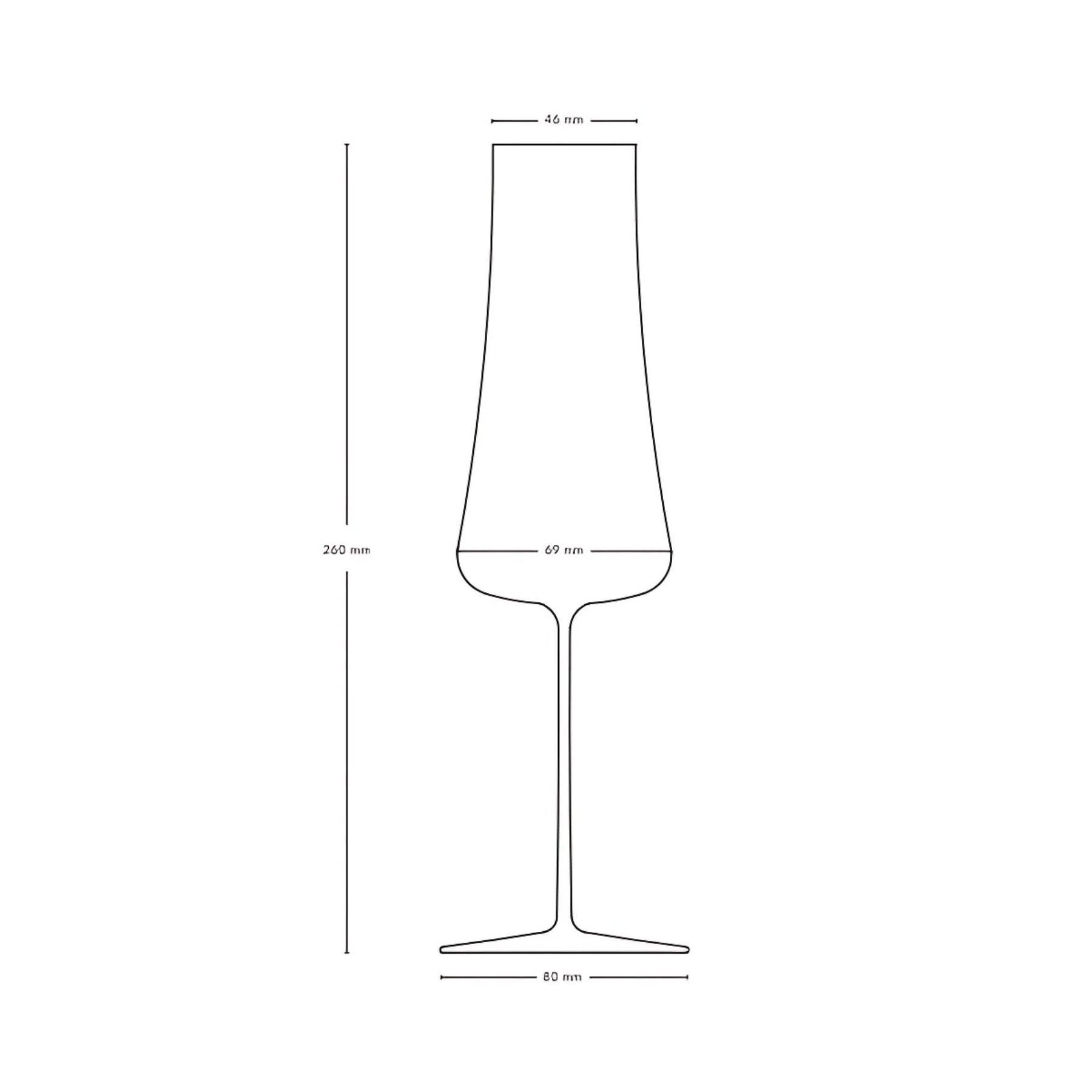 Stem Zero Set of 2 Volcano Champagne Glasses