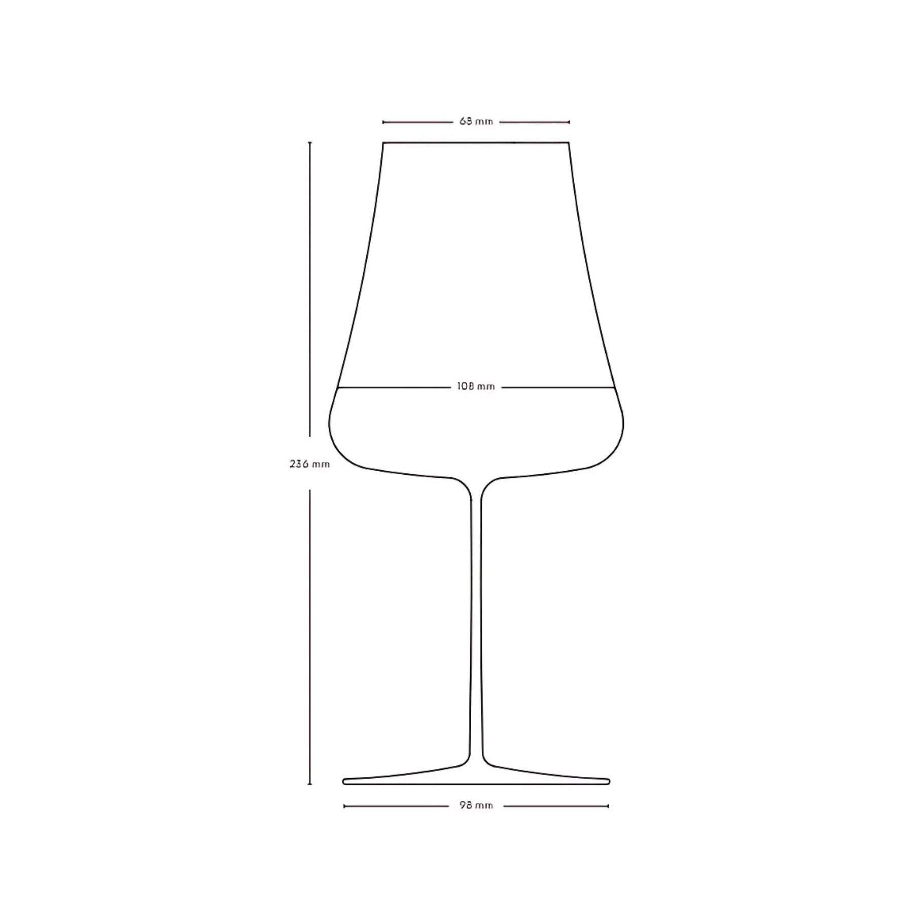 Stem Zero Set di 2 Calici da Vino Bianco Vulcano