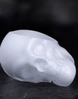 Memento Mori Faceted Skull Bowl Opal White Large