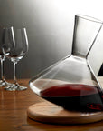 Decanter per vino Balance con base in legno