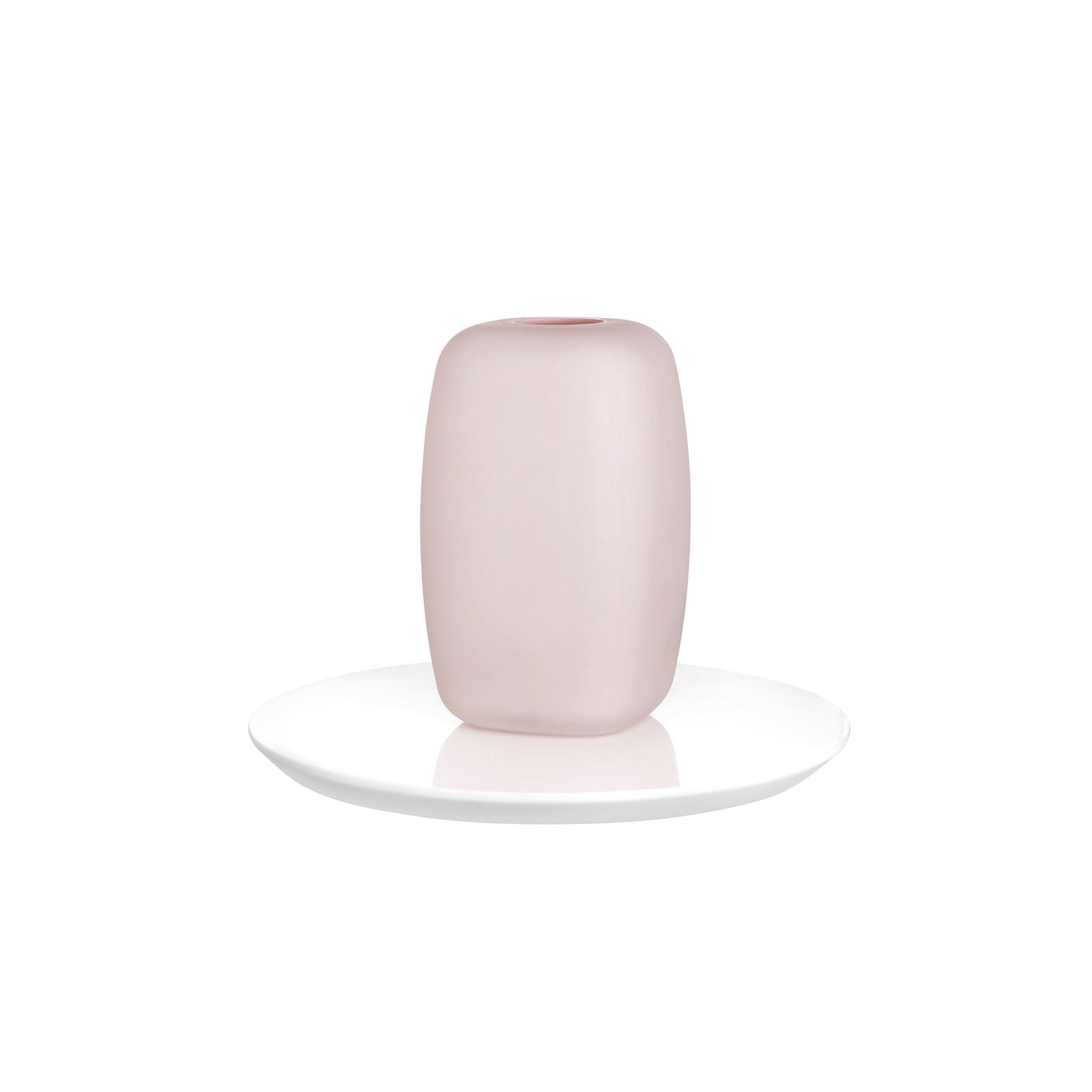 Vaso Sweets Rosa Opale con Base Bianco Lucido Piccolo