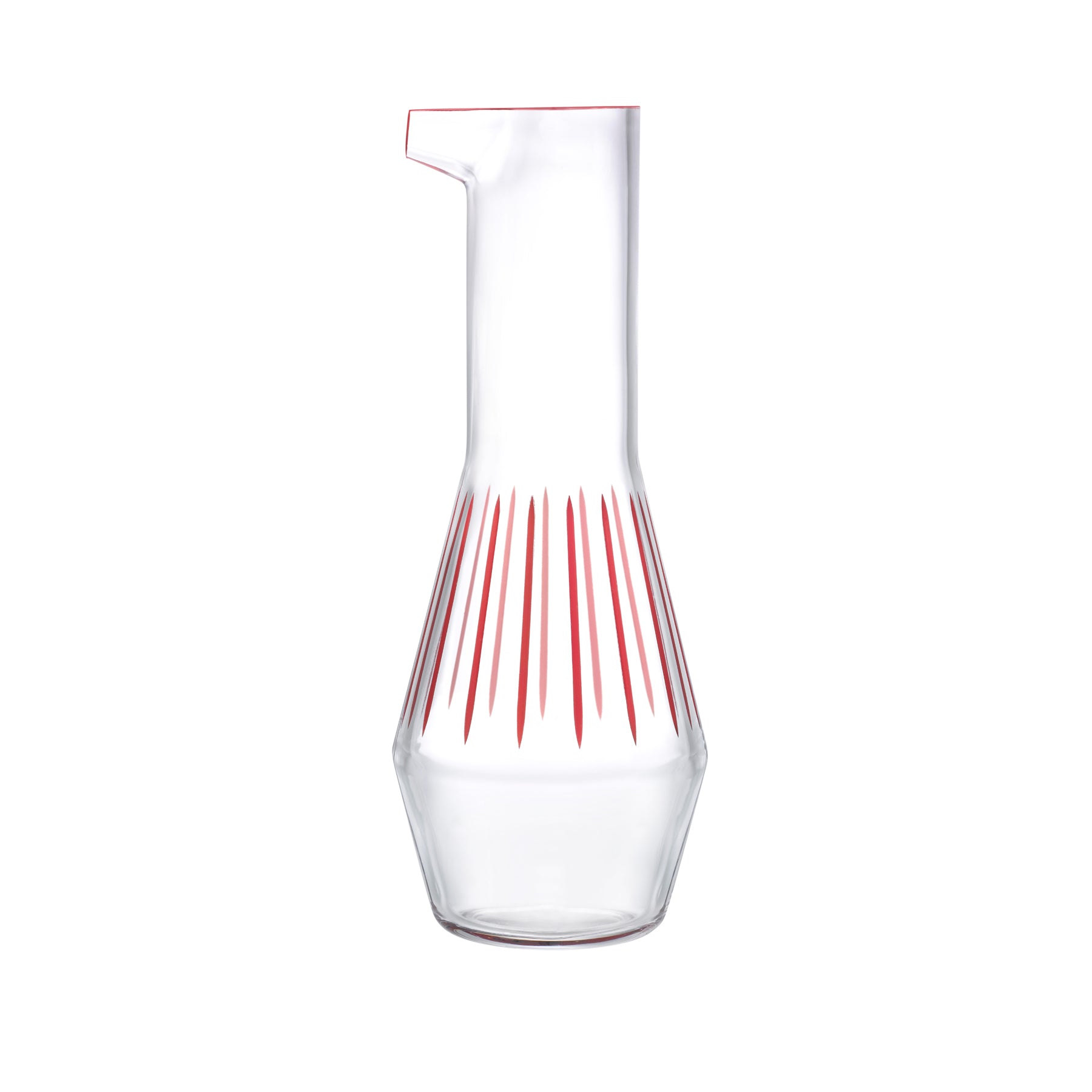 Beak Water Carafe Iris Apfel Red Striped