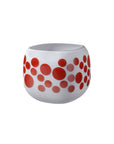 Mono Box Vase Iris Apfel Red Dotted