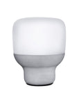 Lampada Liscia in Vetro Opaco con Base in Pietra