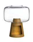 Tree Lamp with Glass and Oak Base