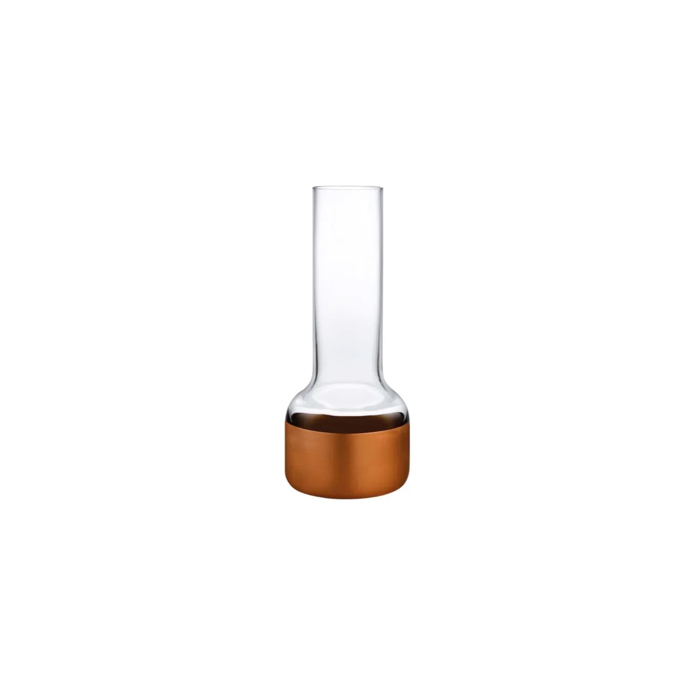 Contour Bud vase with Clear Top and Copper Base - NUDE EU