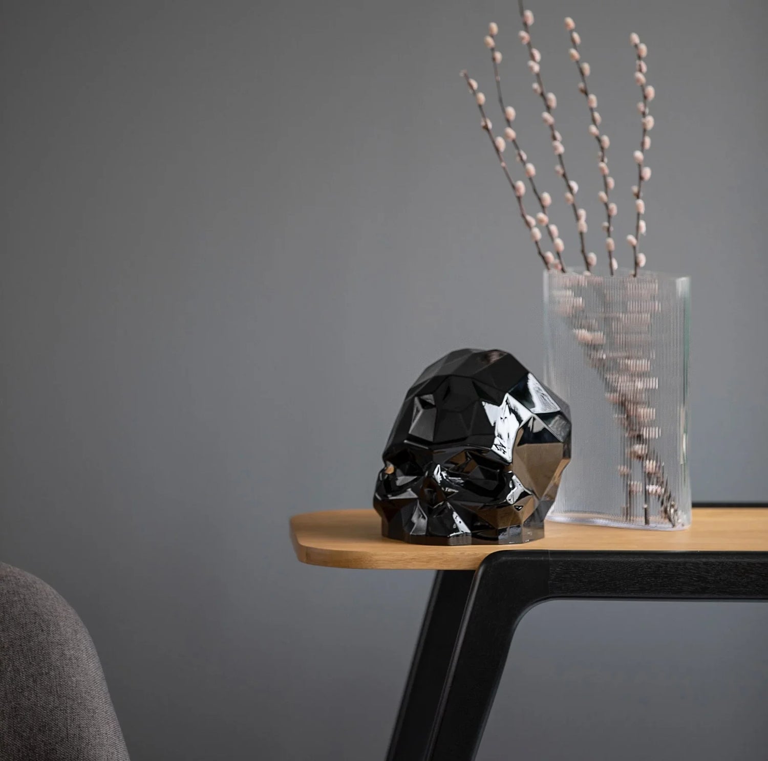 Memento Mori Faceted Skull Black Large - NUDE EU