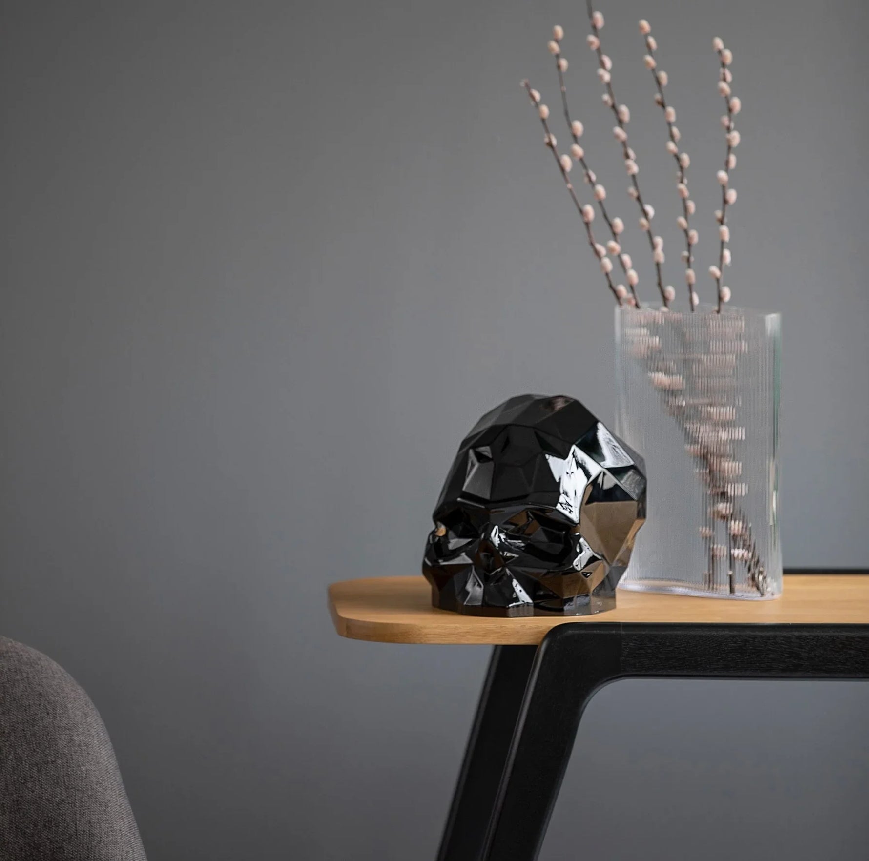 Memento Mori Faceted Skull Black Large - NUDE EU