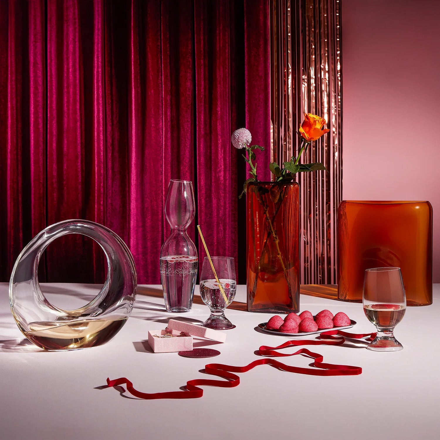 Red Or White Set of 2 Water Glasses - NUDE EU