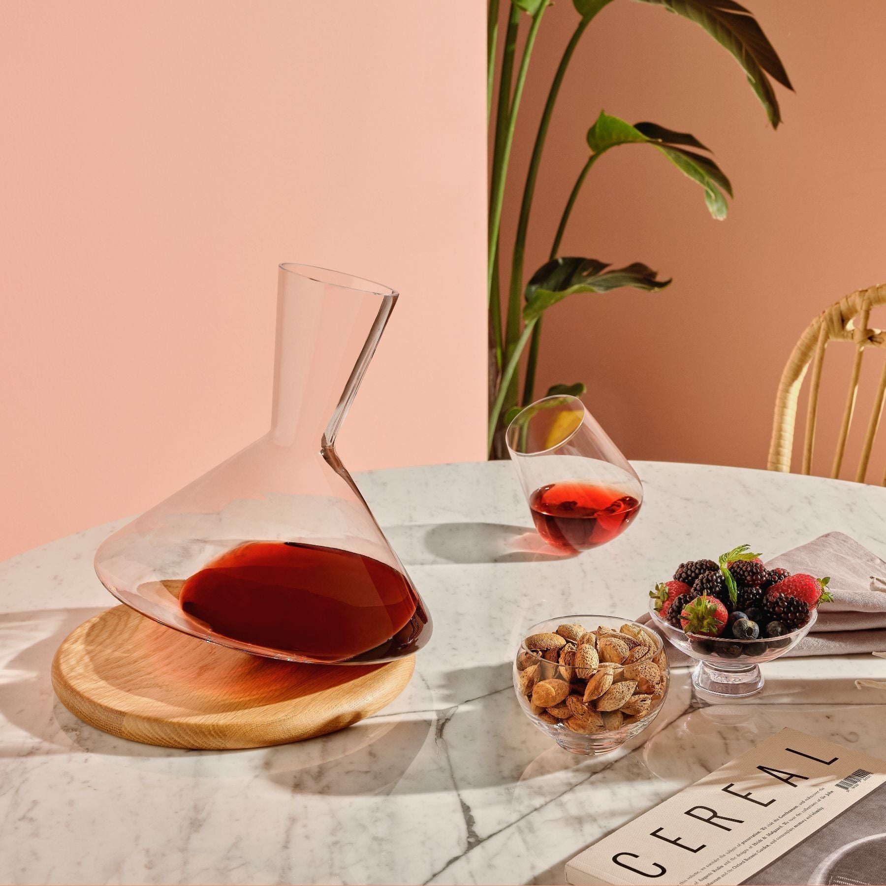 Balance Wine Decanter With Wooden Base