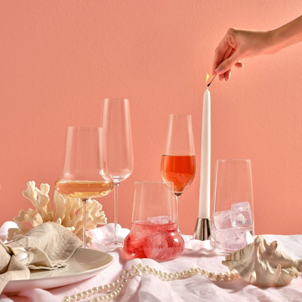 Stem Zero Set of 2 Flute Champagne Glasses - NUDE EU