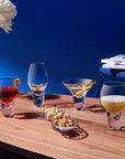 Gravity set of 2 Martini Cocktail Glasses