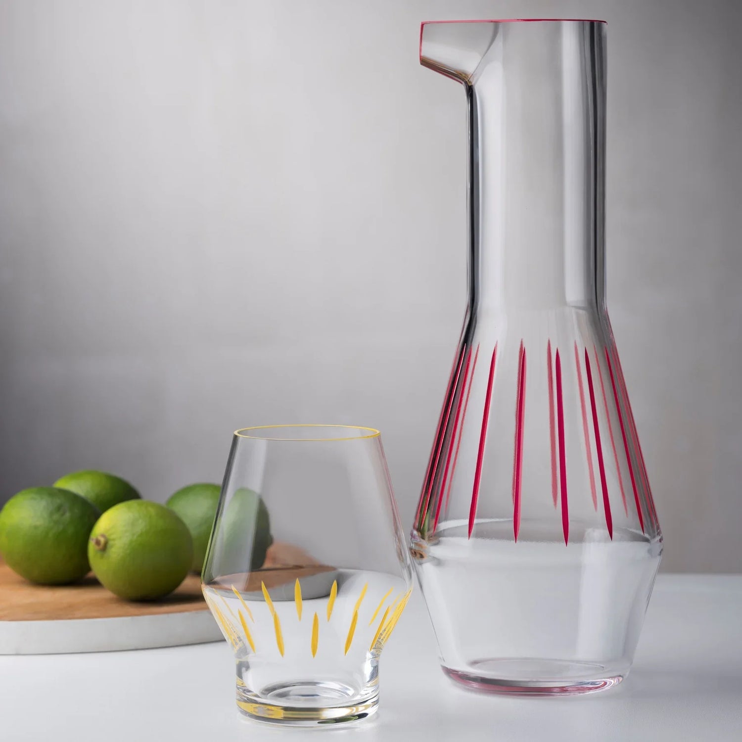 Beak Set of 2 Glasses Striped - NUDE EU