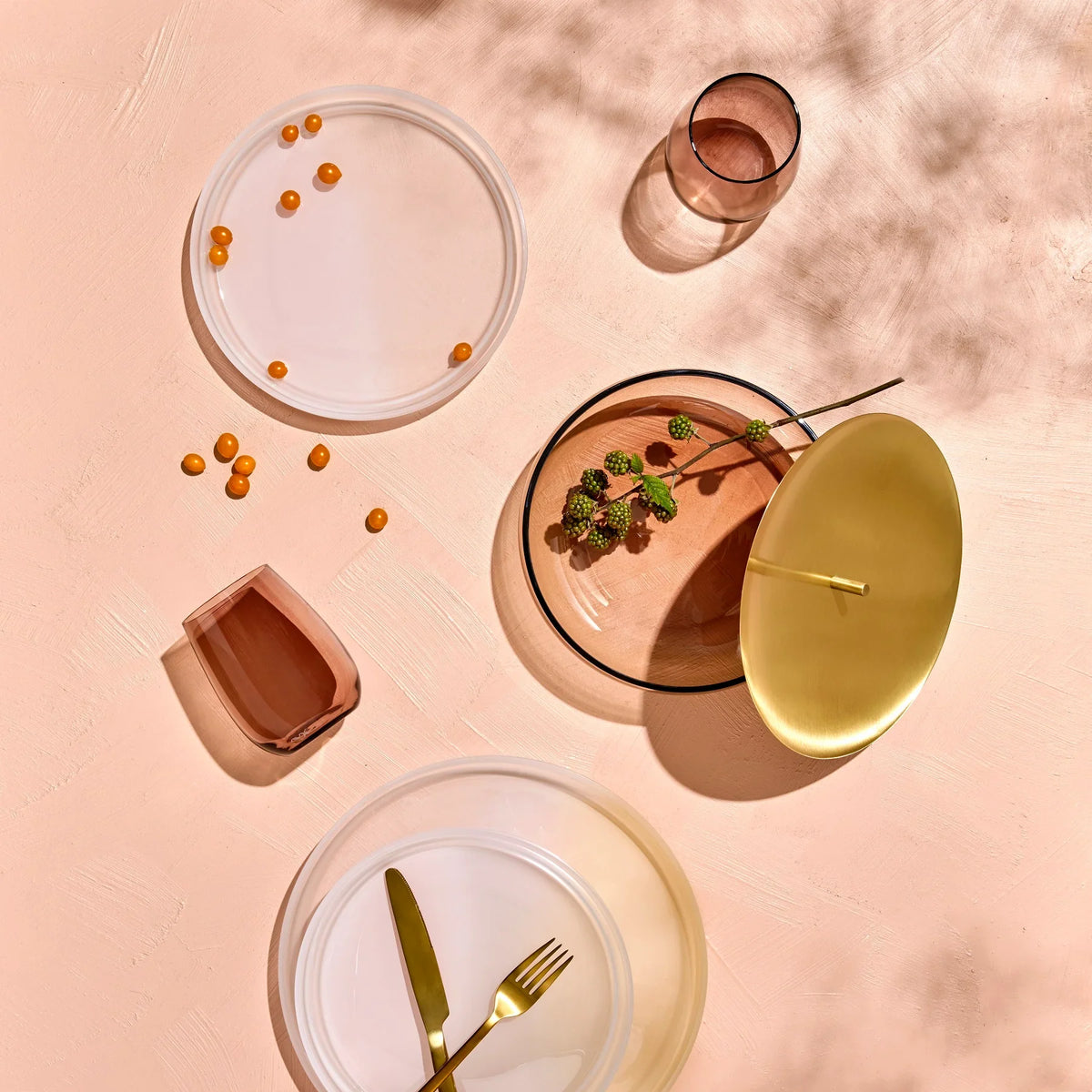 Colored U Set of 4 tumblers - NUDE EU