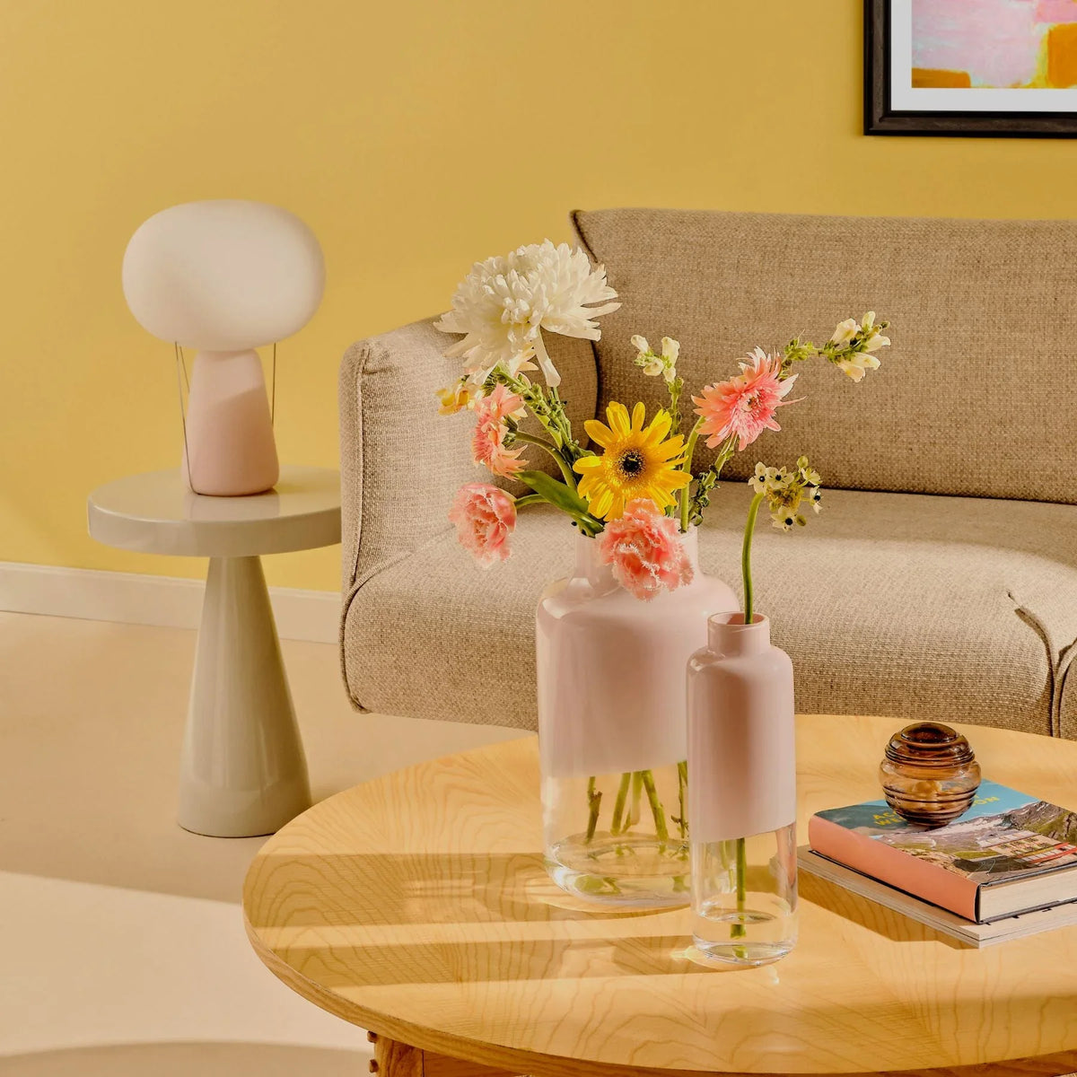 Blow Lamp White Base with Opal Top - NUDE EU