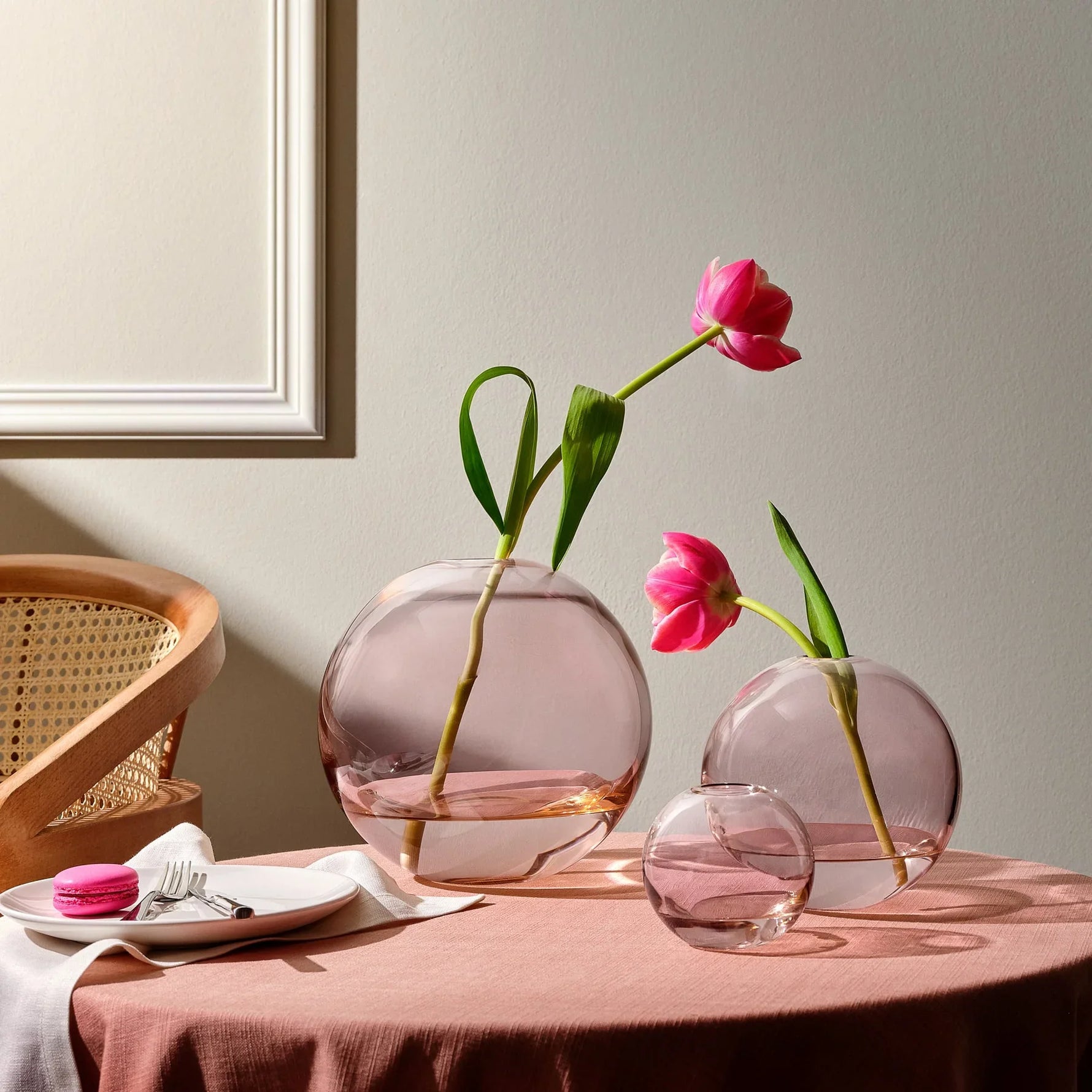 Mars Vase Small Steel Apricot - NUDE EU
