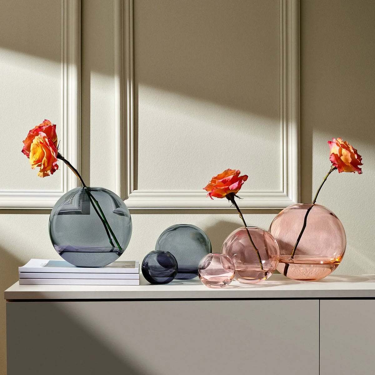 Mars Vase Large Steel Apricot - NUDE EU