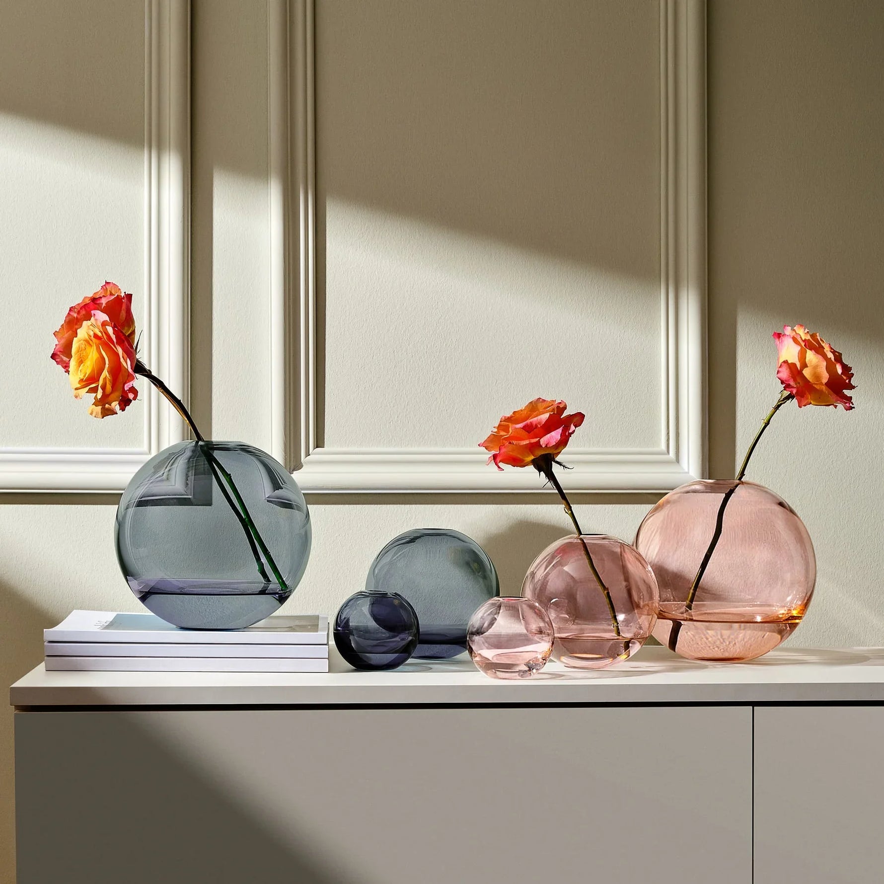 Mars Vase Large Steel Apricot - NUDE EU