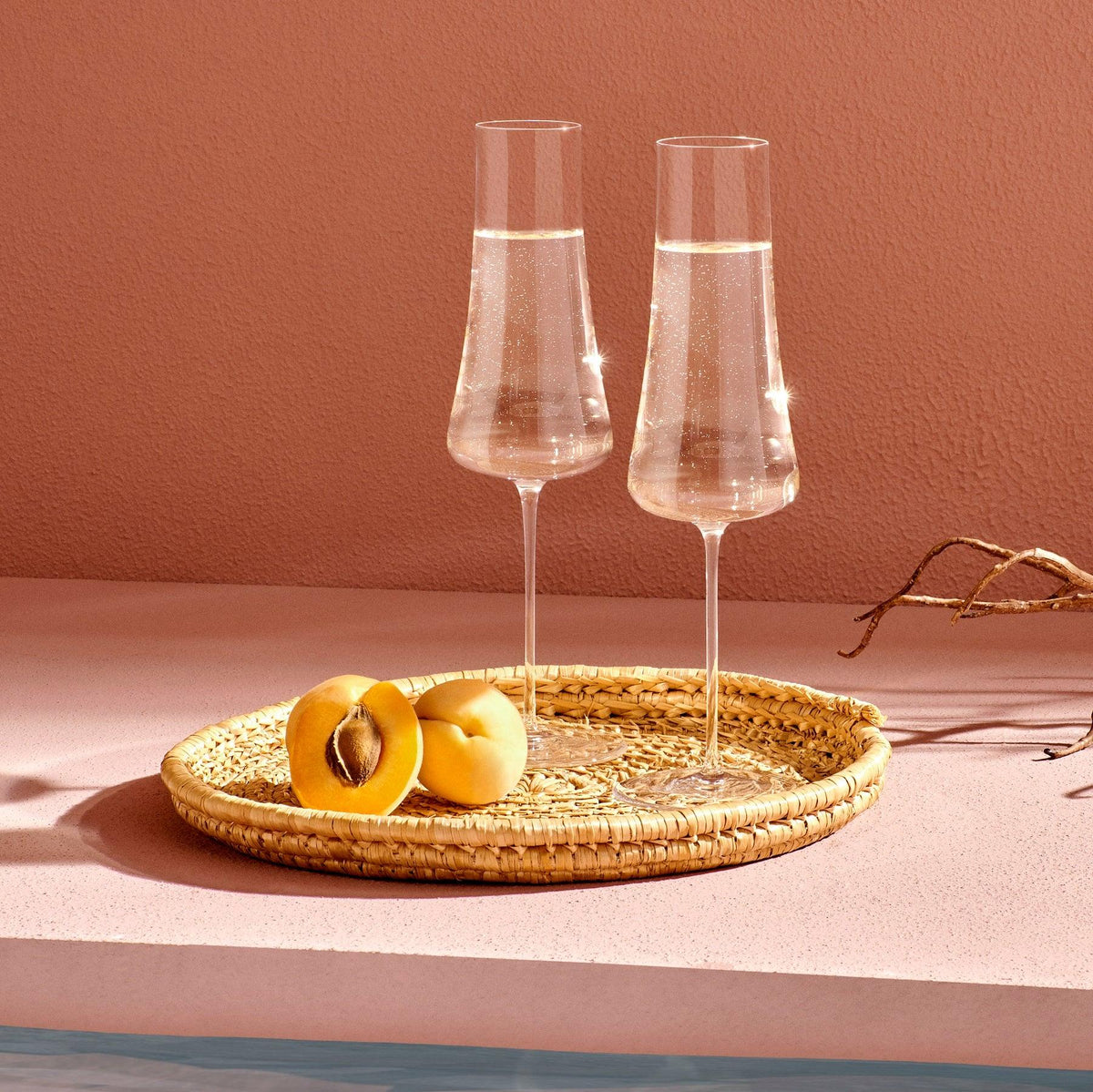 Stem Zero Set of 2 Volcano Champagne Glasses - NUDE EU