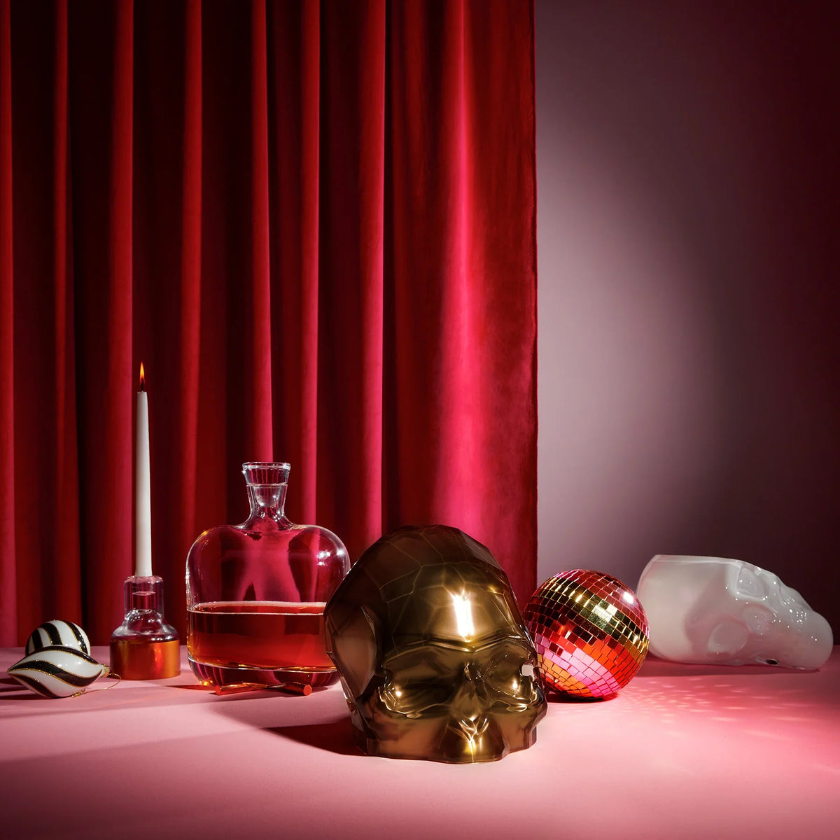 Memento Mori Faceted Skull Copper Large - NUDE EU