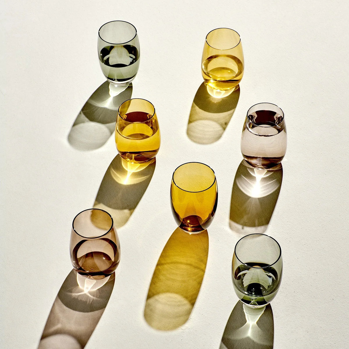 Colored O Set of 4 glasses - NUDE EU