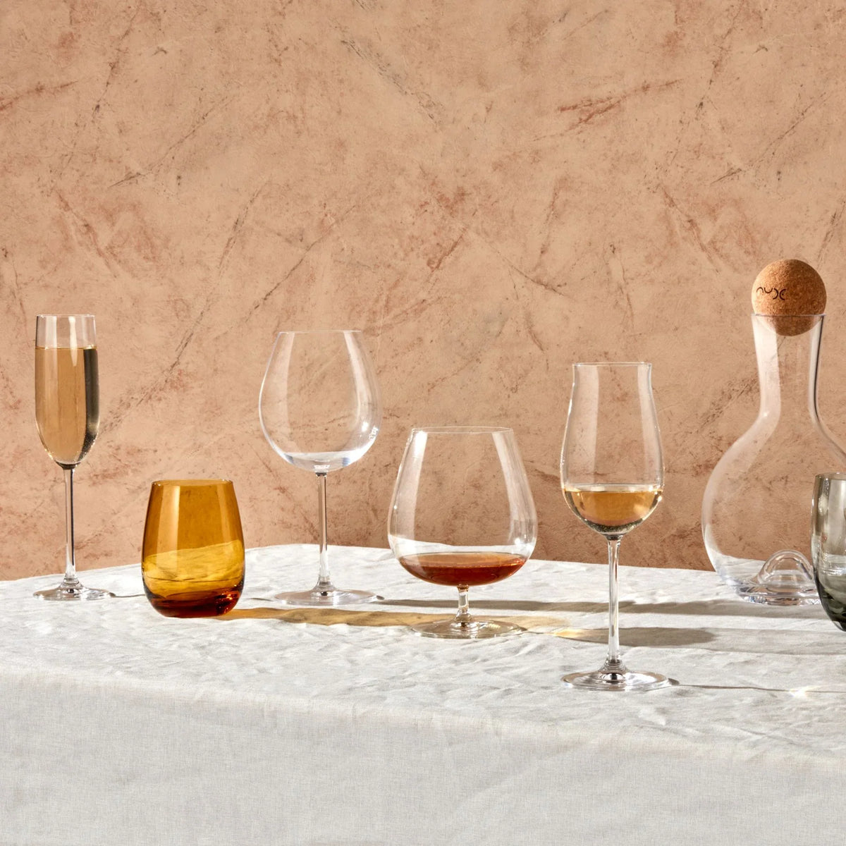 Colored U Set of 4 tumblers - NUDE EU