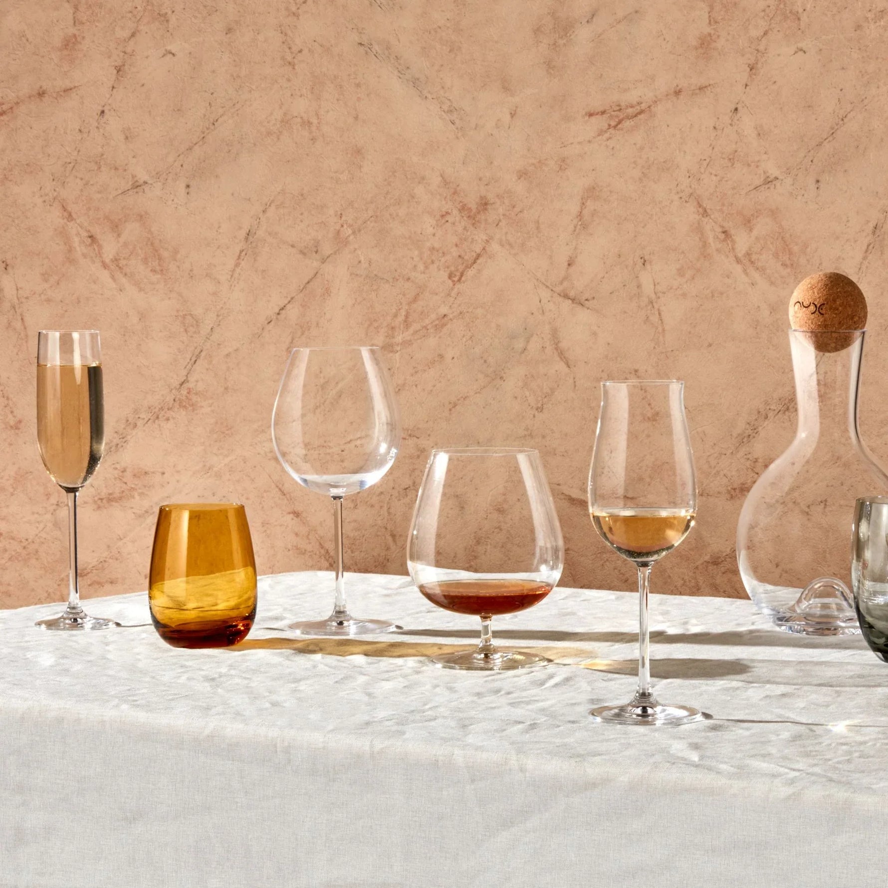 Colored U Set of 4 tumblers - NUDE EU