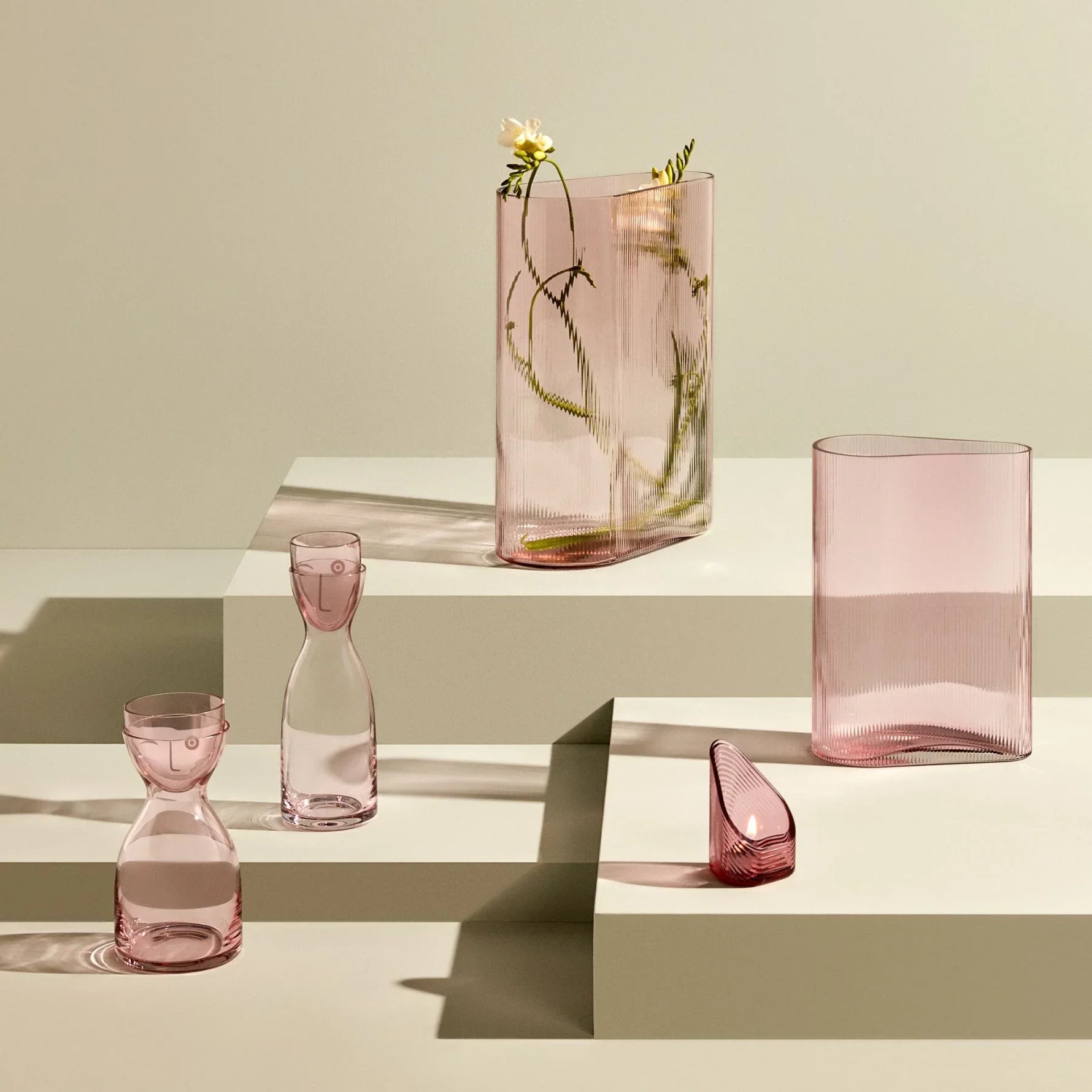 Mr. & Mrs. Night Water Set Tall Dusty Rose - NUDE EU