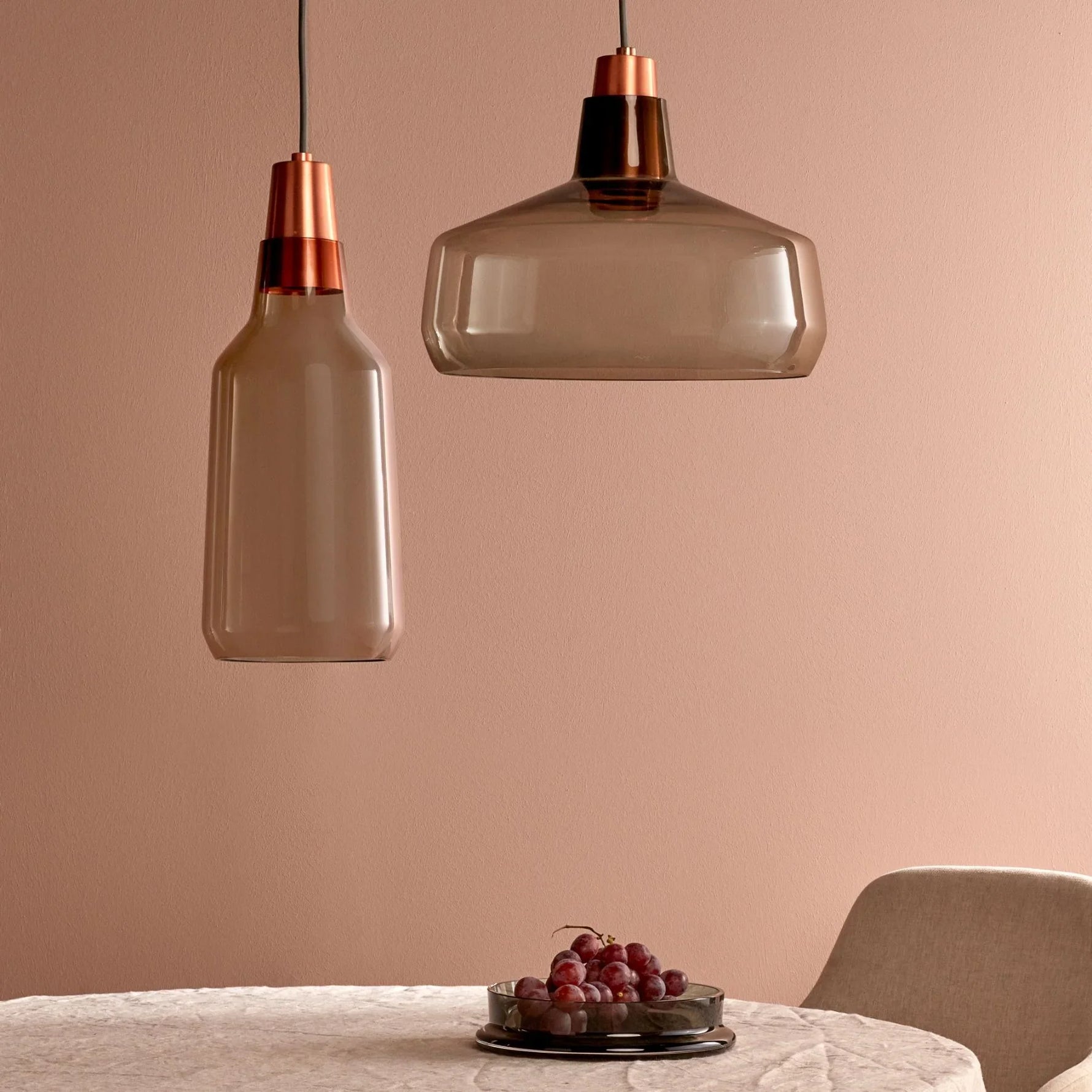Mono Lamp with Copper Socket Wide - NUDE EU