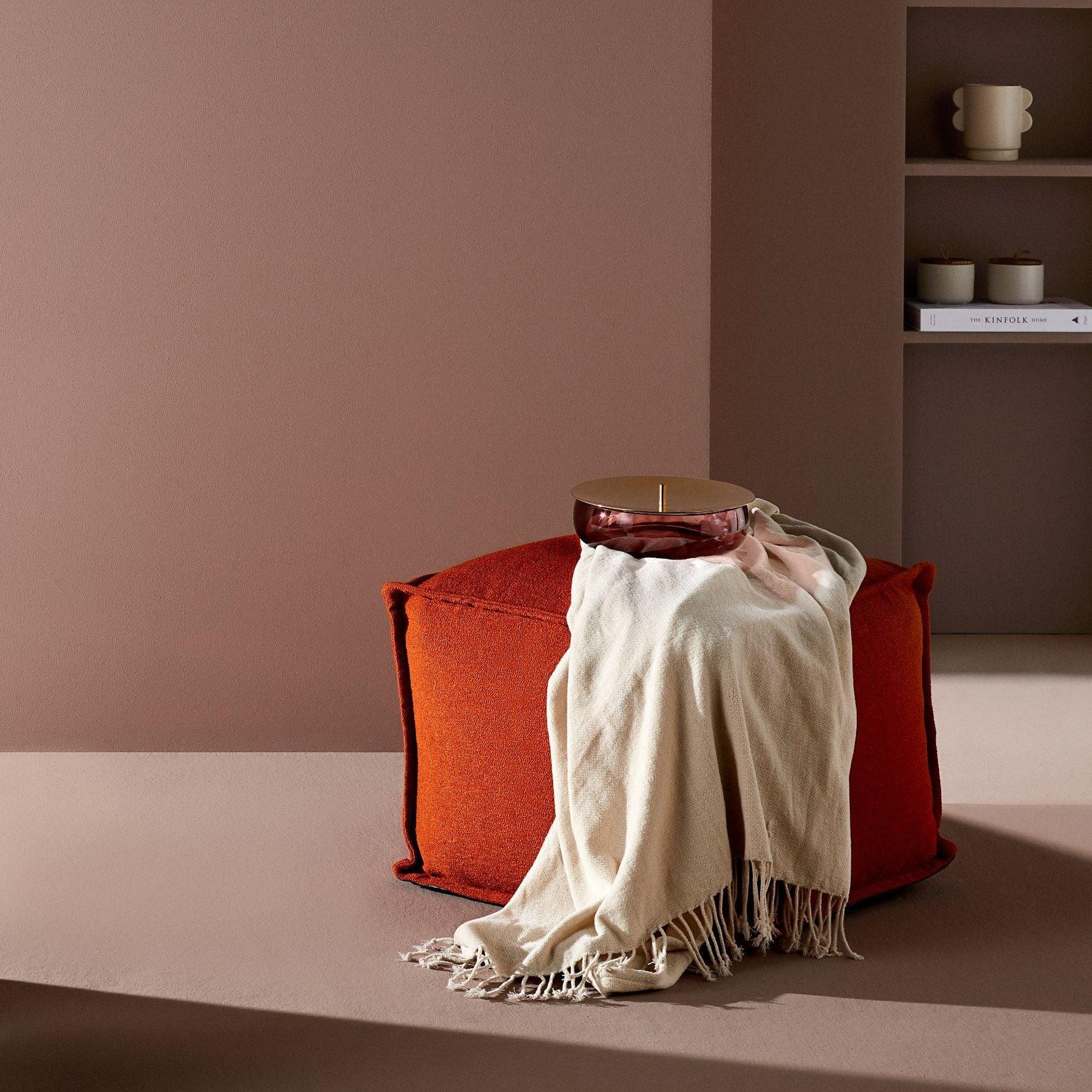 Beret Storage Box Medium with Brass Lid - NUDE EU