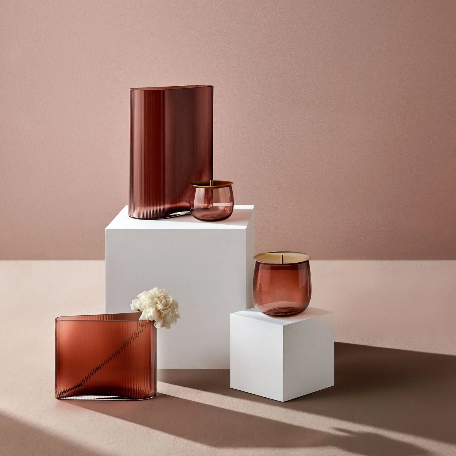 Beret Storage Box Small with Brass Lid - NUDE EU