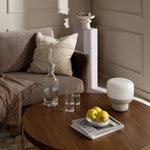Smooth Lamp in Opaque Glass with Stone Base - NUDE EU