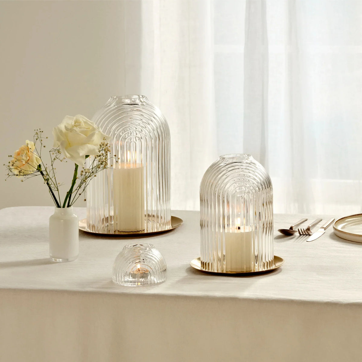 Ilo Candleholder medium - NUDE EU