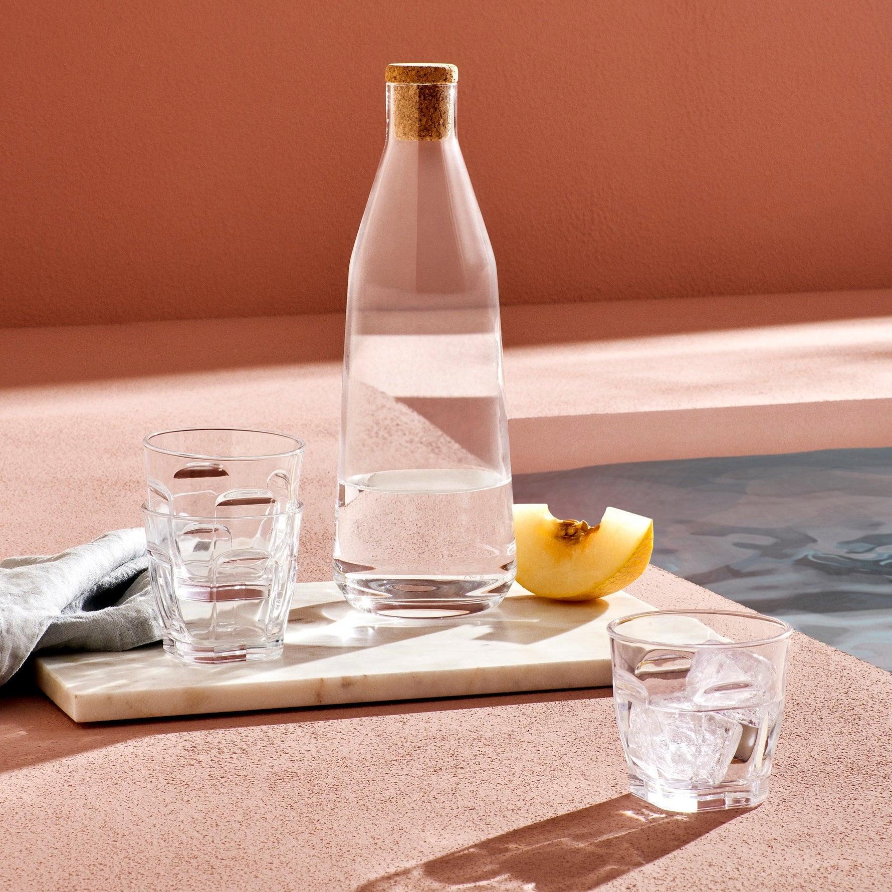 Rhythm Water Carafe Clear with Cork Stopper - NUDE EU