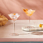 Vintage Set of 2 Martini Glasses Rounded - NUDE EU