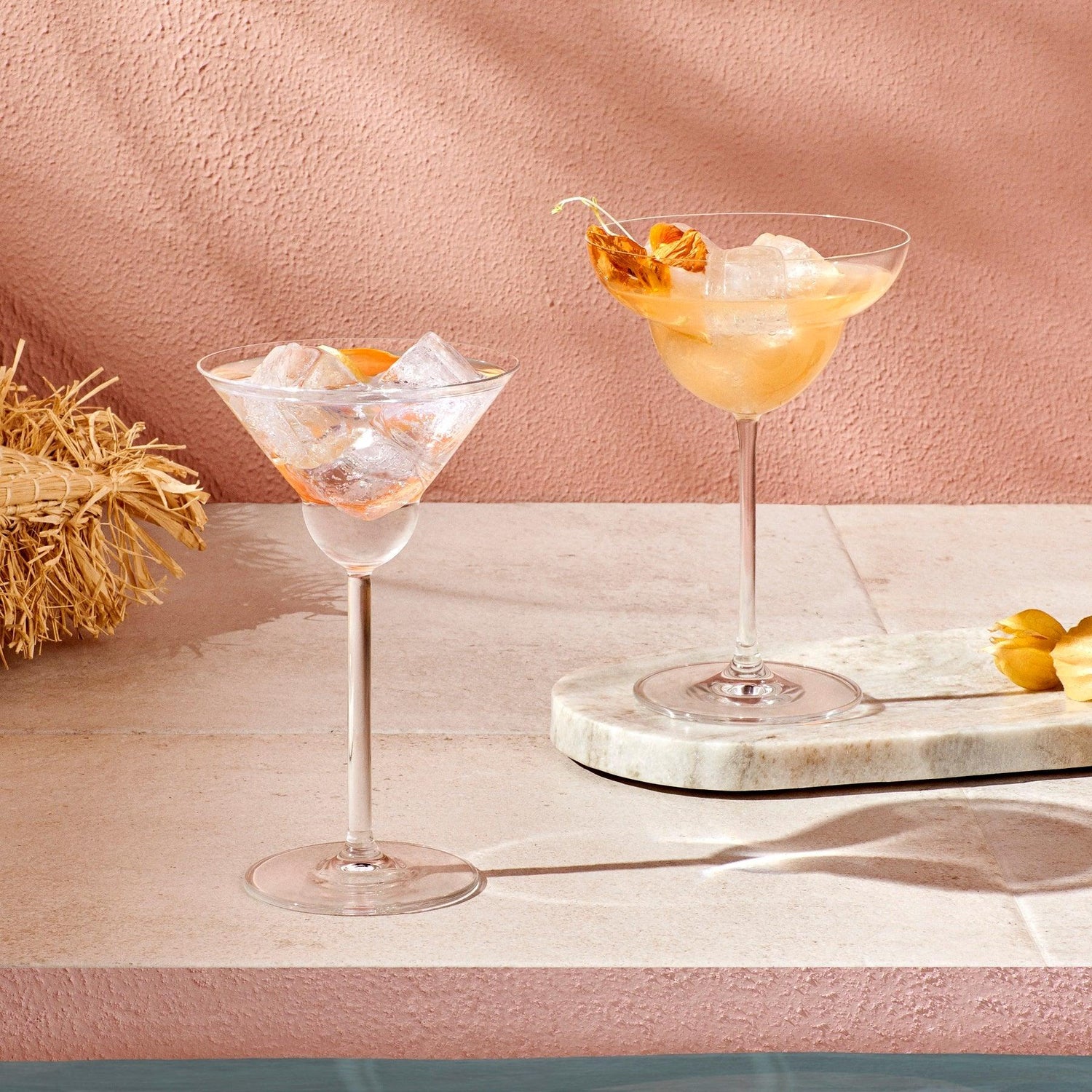 Vintage Set of 2 Martini Glasses Rounded - NUDE EU
