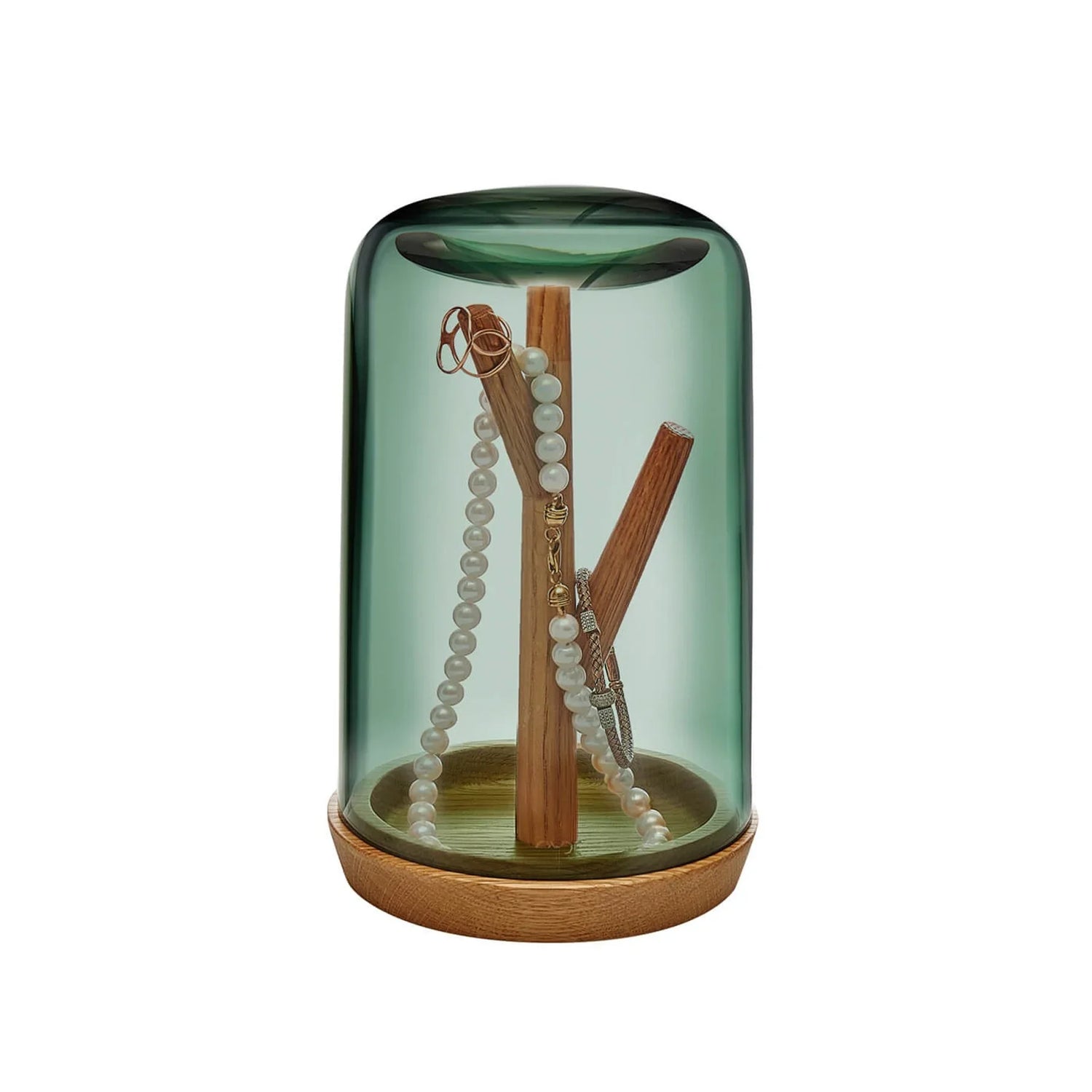 Blossom Jewellery Box with Oak Base - NUDE EU