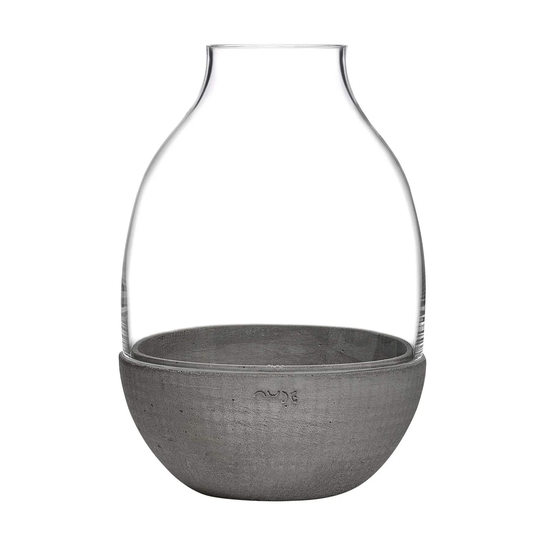 Eden Terrarium Clear with Moulded Concrete Base - NUDE EU