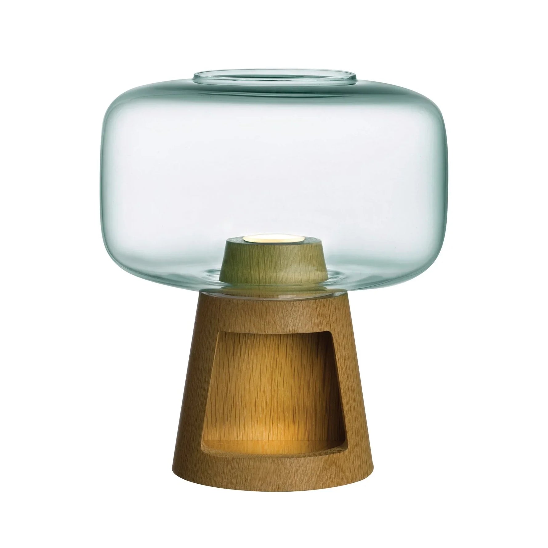 Tree Lamp with Glass and Oak Base - NUDE EU