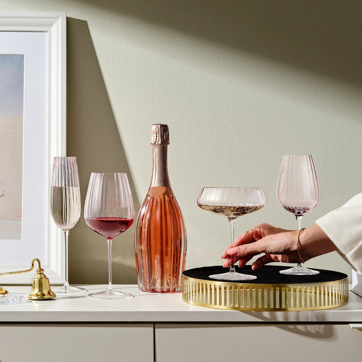 Round Up Dusty Rose Set of 2 White wine glasses - NUDE EU